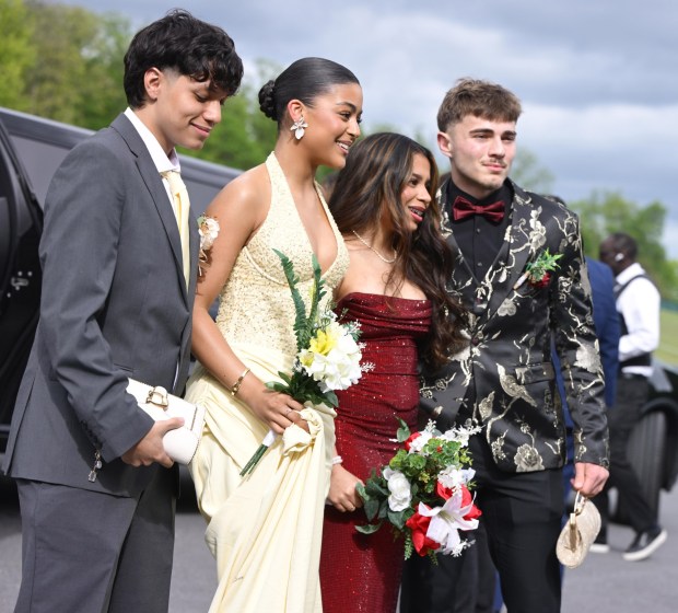 Catasauqua High School held its prom Friday, May 15, 2026, at Woodstone Country Club in Danielsville. Students and their guests arrive to the big night. (Monica Cabrera/The Morning Call)