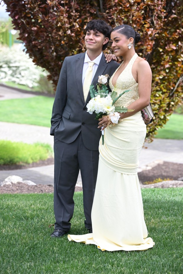 Catasauqua High School held its prom Friday, May 15, 2026, at Woodstone Country Club in Danielsville. Students and their guests arrive to the big night. (Monica Cabrera/The Morning Call)