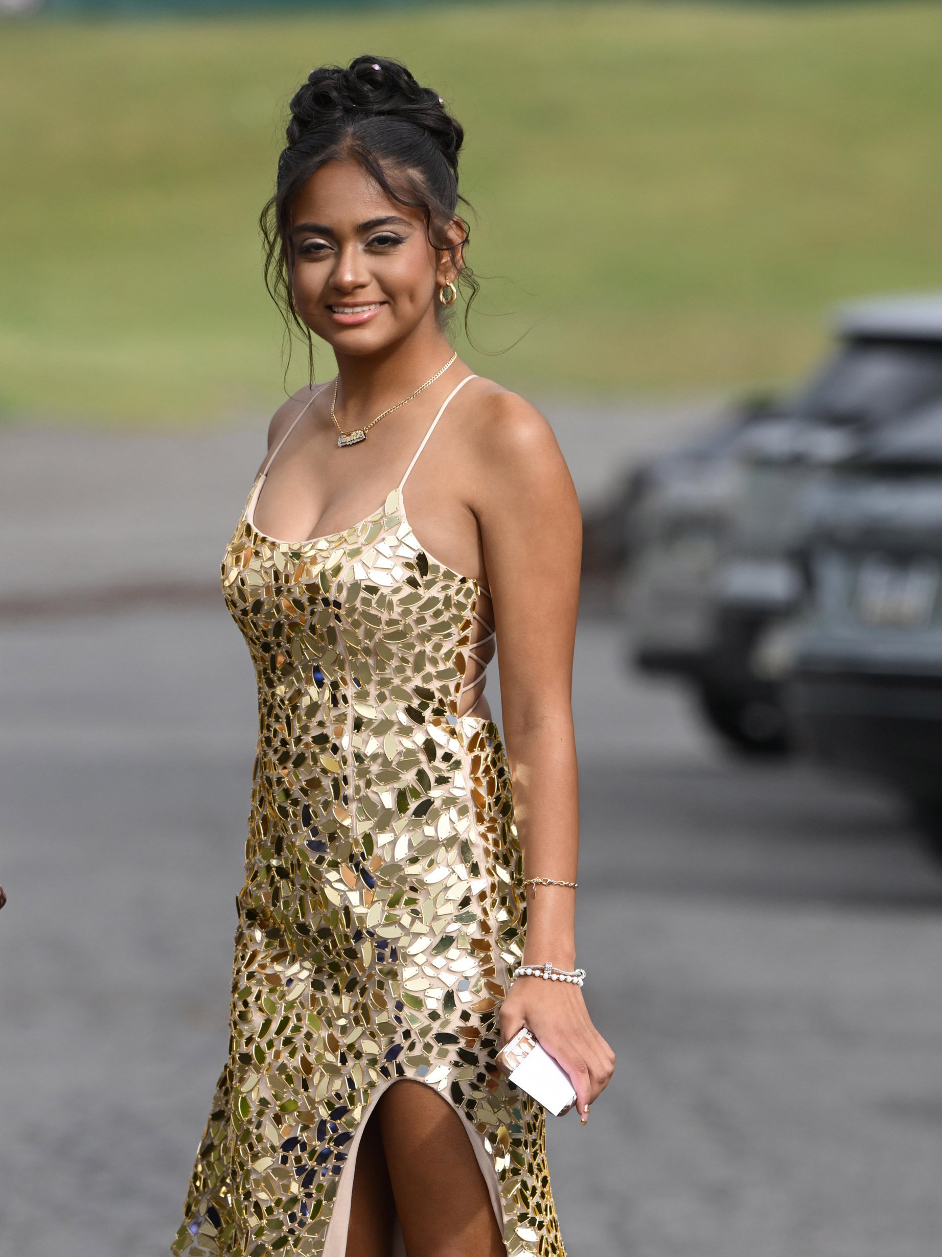 Catasauqua High School held its prom Friday, May 15, 2026, at Woodstone Country Club in Danielsville. Students and their guests arrive to the big night. (Monica Cabrera/The Morning Call)