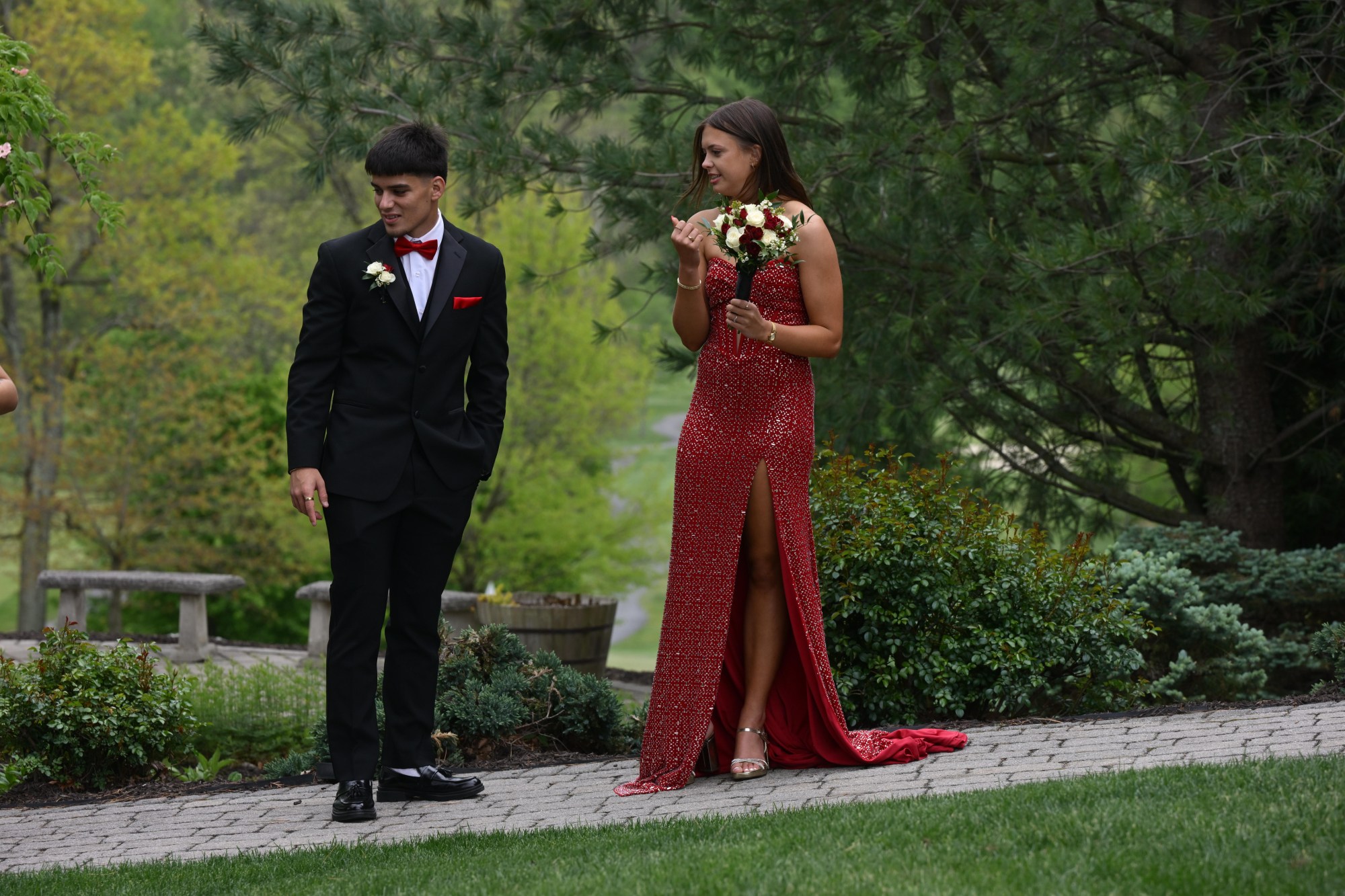 Catasauqua High School held its prom Friday, May 15, 2026, at Woodstone Country Club in Danielsville. Students and their guests arrive to the big night. (Monica Cabrera/The Morning Call)
