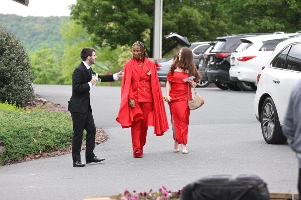 Catasauqua High School held its prom Friday, May 15, 2026, at Woodstone Country Club in Danielsville. Students and their guests arrive to the big night. (Monica Cabrera/The Morning Call)