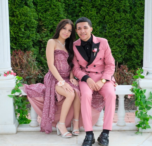 Dieruff High School held its prom Friday, May 15, 2026, at the Centennial Catering and Conference Center in Upper Saucon Township. Students and their guests arrive to the big night. (Sharon Merkel/Special to The Morning Call)
