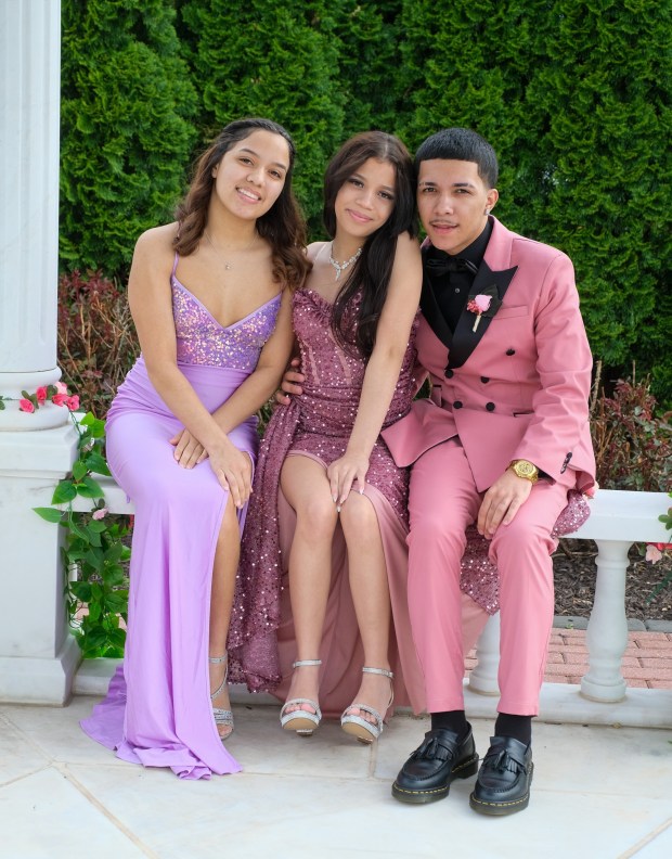 Dieruff High School held its prom Friday, May 15, 2026, at the Centennial Catering and Conference Center in Upper Saucon Township. Students and their guests arrive to the big night. (Sharon Merkel/Special to The Morning Call)