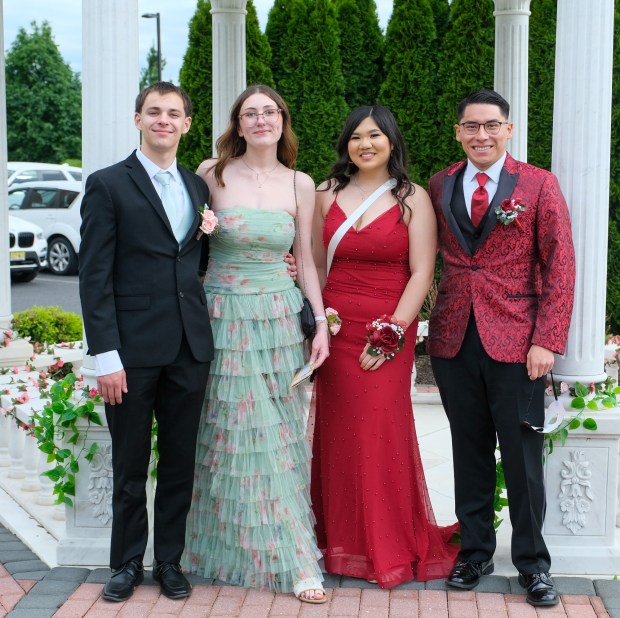 Dieruff High School held its prom Friday, May 15, 2026, at the Centennial Catering and Conference Center in Upper Saucon Township. Students and their guests arrive to the big night. (Sharon Merkel/Special to The Morning Call)