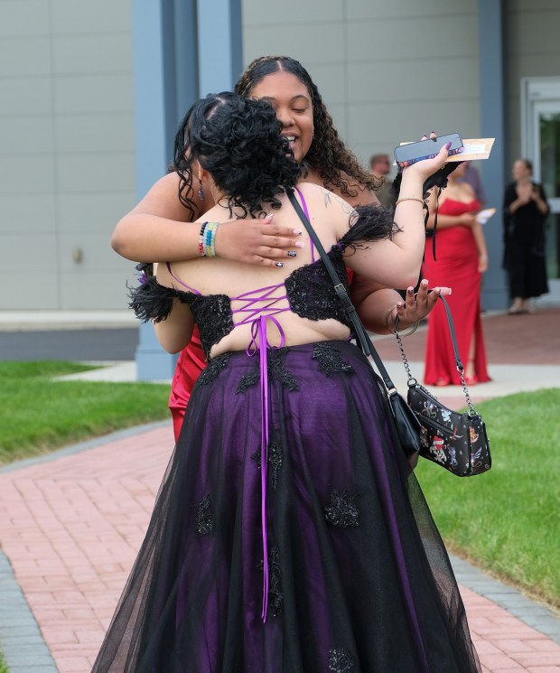 Dieruff High School held its prom Friday, May 15, 2026, at the Centennial Catering and Conference Center in Upper Saucon Township. Students and their guests arrive to the big night. (Sharon Merkel/Special to The Morning Call)