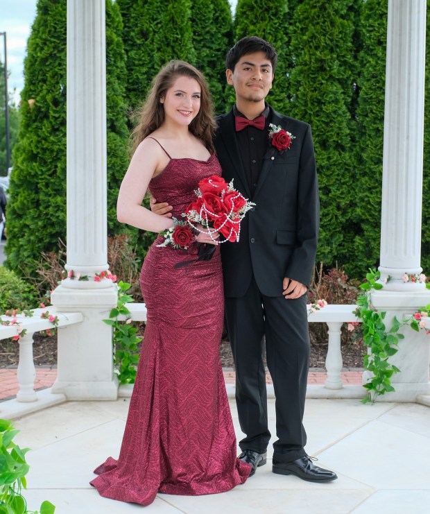 Dieruff High School held its prom Friday, May 15, 2026, at the Centennial Catering and Conference Center in Upper Saucon Township. Students and their guests arrive to the big night. (Sharon Merkel/Special to The Morning Call)