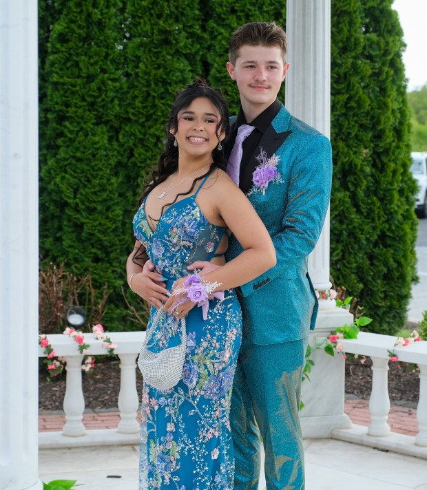 Dieruff High School held its prom Friday, May 15, 2026, at the Centennial Catering and Conference Center in Upper Saucon Township. Students and their guests arrive to the big night. (Sharon Merkel/Special to The Morning Call)