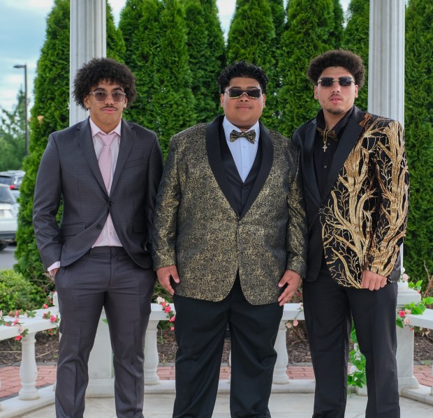 Dieruff High School held its prom Friday, May 15, 2026, at the Centennial Catering and Conference Center in Upper Saucon Township. Students and their guests arrive to the big night. (Sharon Merkel/Special to The Morning Call)