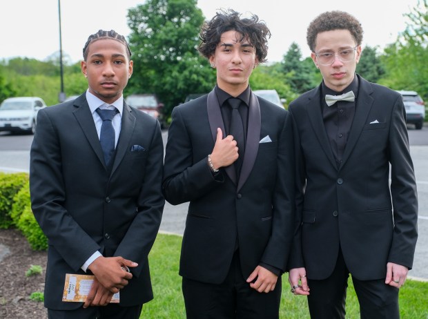 Dieruff High School held its prom Friday, May 15, 2026, at the Centennial Catering and Conference Center in Upper Saucon Township. Students and their guests arrive to the big night. (Sharon Merkel/Special to The Morning Call)