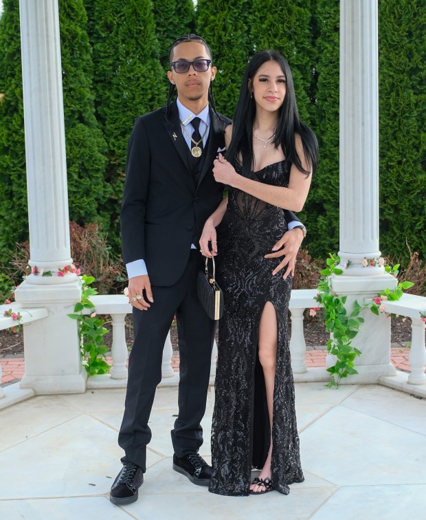 Dieruff High School held its prom Friday, May 15, 2026, at the Centennial Catering and Conference Center in Upper Saucon Township. Students and their guests arrive to the big night. (Sharon Merkel/Special to The Morning Call)