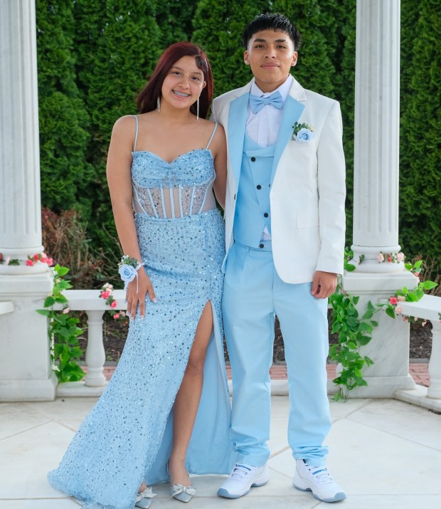 Dieruff High School held its prom Friday, May 15, 2026, at the Centennial Catering and Conference Center in Upper Saucon Township. Students and their guests arrive to the big night. (Sharon Merkel/Special to The Morning Call)