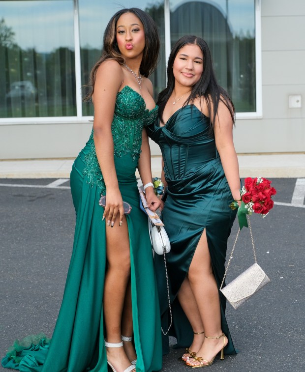 Dieruff High School held its prom Friday, May 15, 2026, at the Centennial Catering and Conference Center in Upper Saucon Township. Students and their guests arrive to the big night. (Sharon Merkel/Special to The Morning Call)
