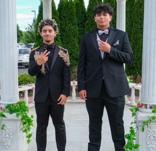 Dieruff High School held its prom Friday, May 15, 2026, at the Centennial Catering and Conference Center in Upper Saucon Township. Students and their guests arrive to the big night. (Sharon Merkel/Special to The Morning Call)
