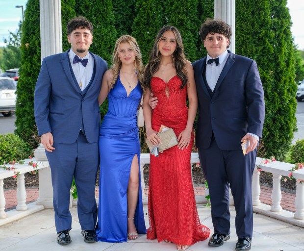 Dieruff High School held its prom Friday, May 15, 2026, at the Centennial Catering and Conference Center in Upper Saucon Township. Students and their guests arrive to the big night. (Sharon Merkel/Special to The Morning Call)