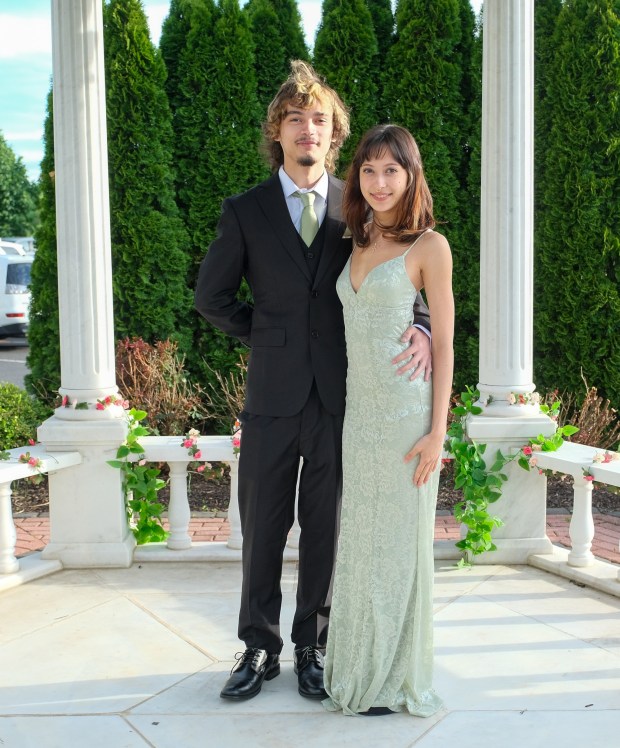 Dieruff High School held its prom Friday, May 15, 2026, at the Centennial Catering and Conference Center in Upper Saucon Township. Students and their guests arrive to the big night. (Sharon Merkel/Special to The Morning Call)