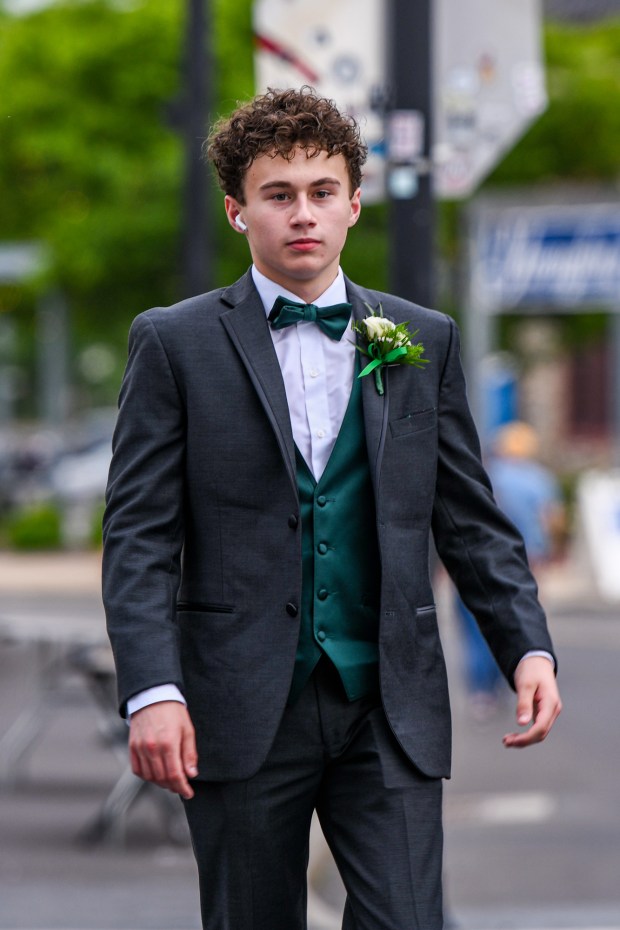 Easton Area High School held its prom Saturday, May 16, at SteelStacks in Bethlehem. Students and their guests arrive to the big night. (Riley Gallagher/Christmas City Studio)