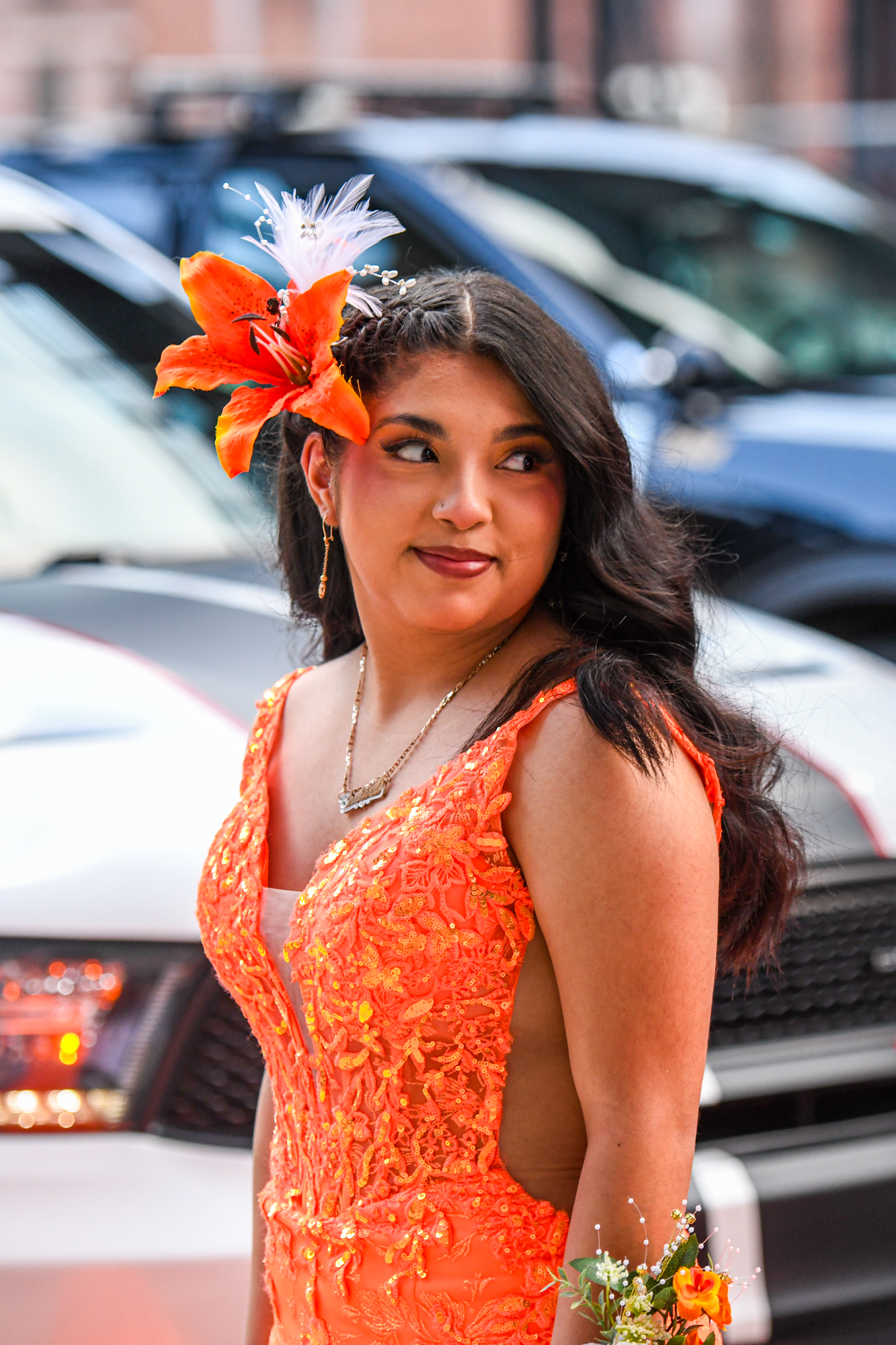 Easton Area High School held its prom Saturday, May 16, at SteelStacks in Bethlehem. Students and their guests arrive to the big night. (Riley Gallagher/Christmas City Studio)