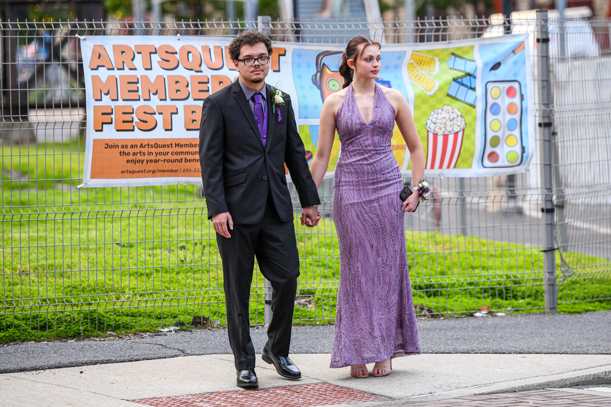 Easton Area High School held its prom Saturday, May 16, at SteelStacks in Bethlehem. Students and their guests arrive to the big night. (Riley Gallagher/Christmas City Studio)