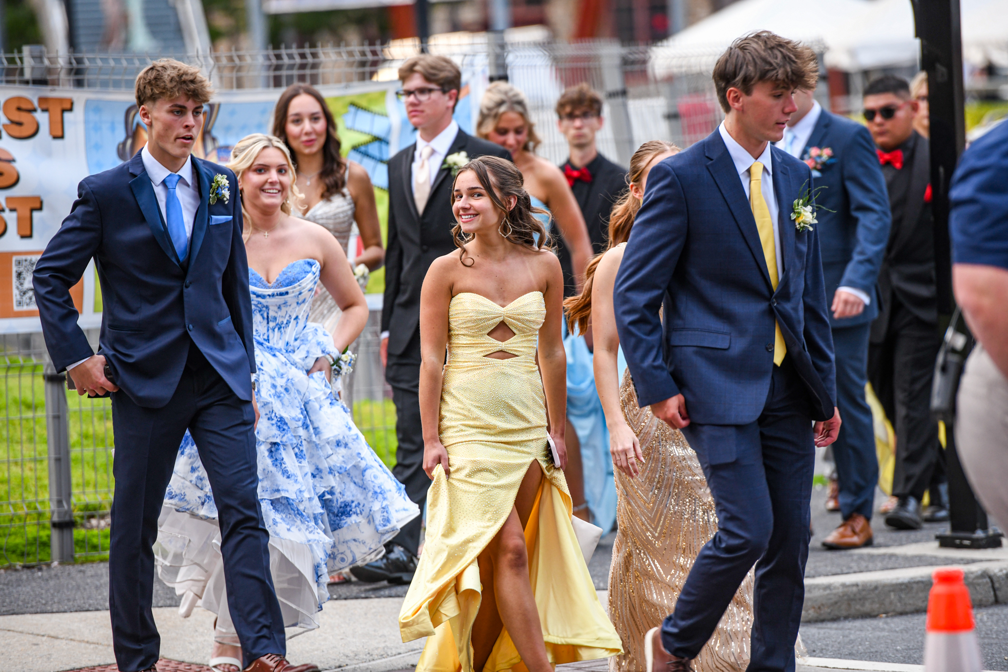 Easton Area High School held its prom Saturday, May 16, at SteelStacks in Bethlehem. Students and their guests arrive to the big night. (Riley Gallagher/Christmas City Studio)