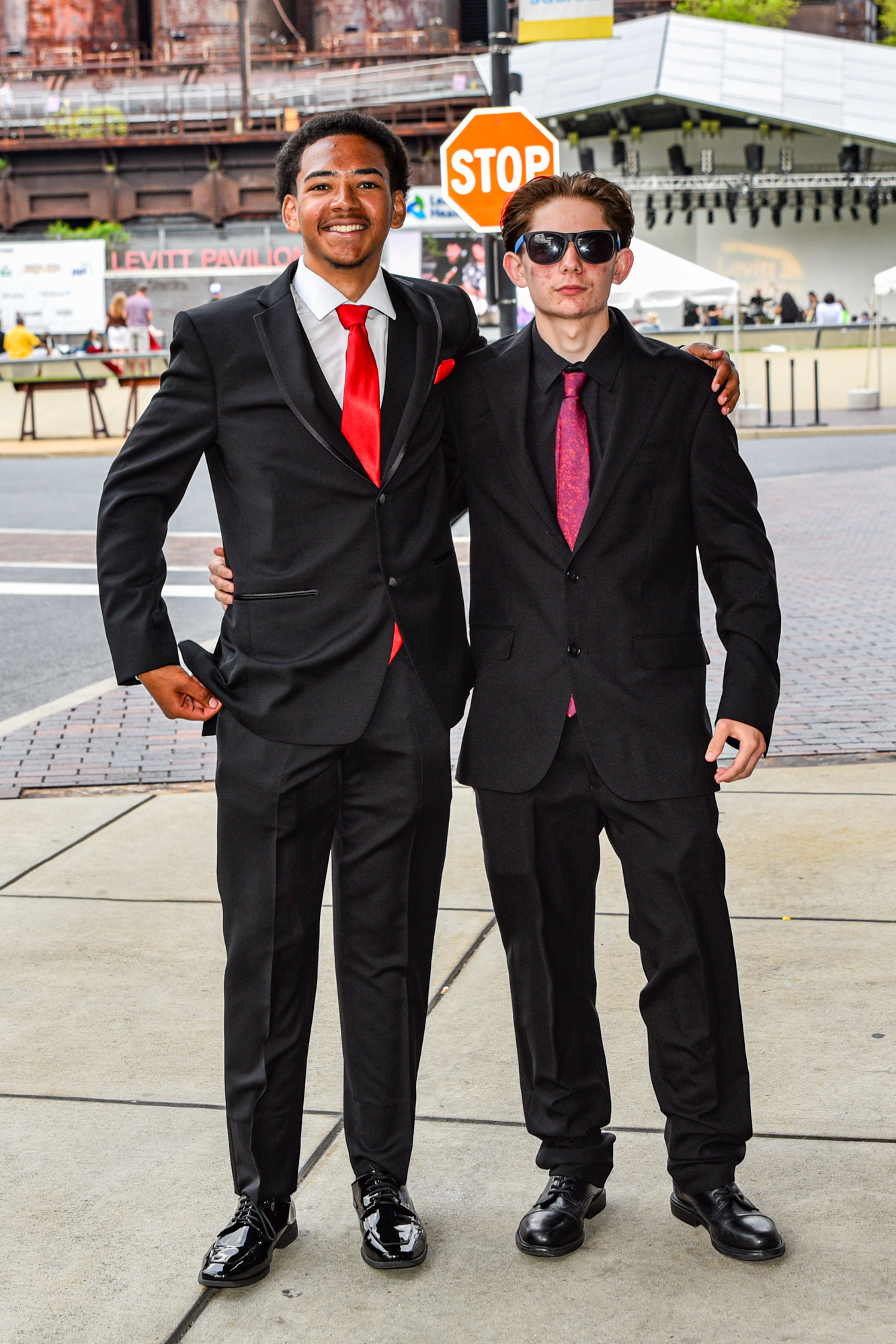 Easton Area High School held its prom Saturday, May 16, at SteelStacks in Bethlehem. Students and their guests arrive to the big night. (Riley Gallagher/Christmas City Studio)