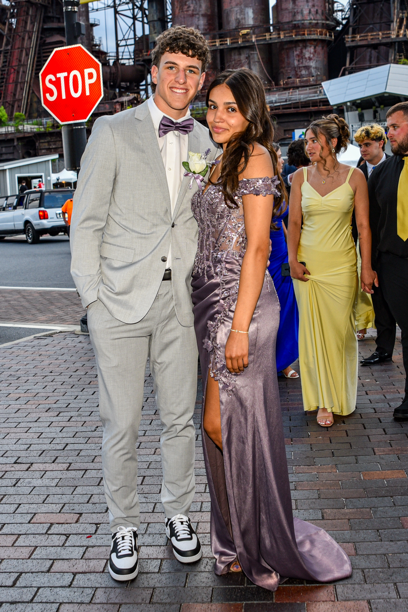 Easton Area High School held its prom Saturday, May 16, at SteelStacks in Bethlehem. Students and their guests arrive to the big night. (Riley Gallagher/Christmas City Studio)
