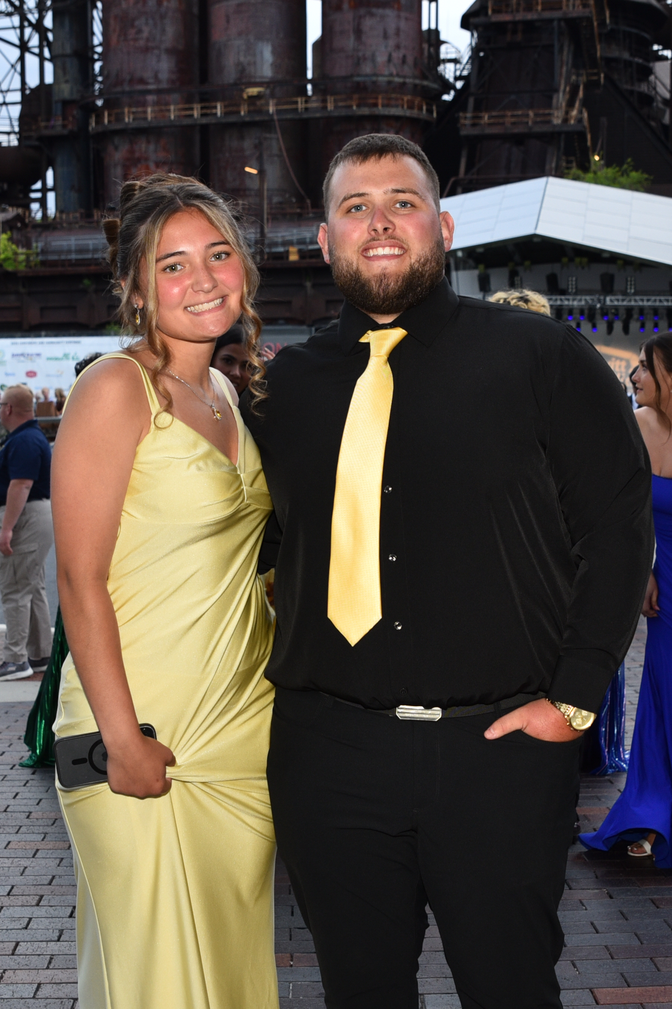 Easton Area High School held its prom Saturday, May 16, at SteelStacks in Bethlehem. Students and their guests arrive to the big night. (Riley Gallagher/Christmas City Studio)