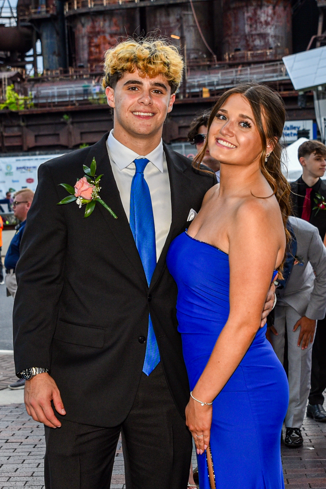 Easton Area High School held its prom Saturday, May 16, at SteelStacks in Bethlehem. Students and their guests arrive to the big night. (Riley Gallagher/Christmas City Studio)