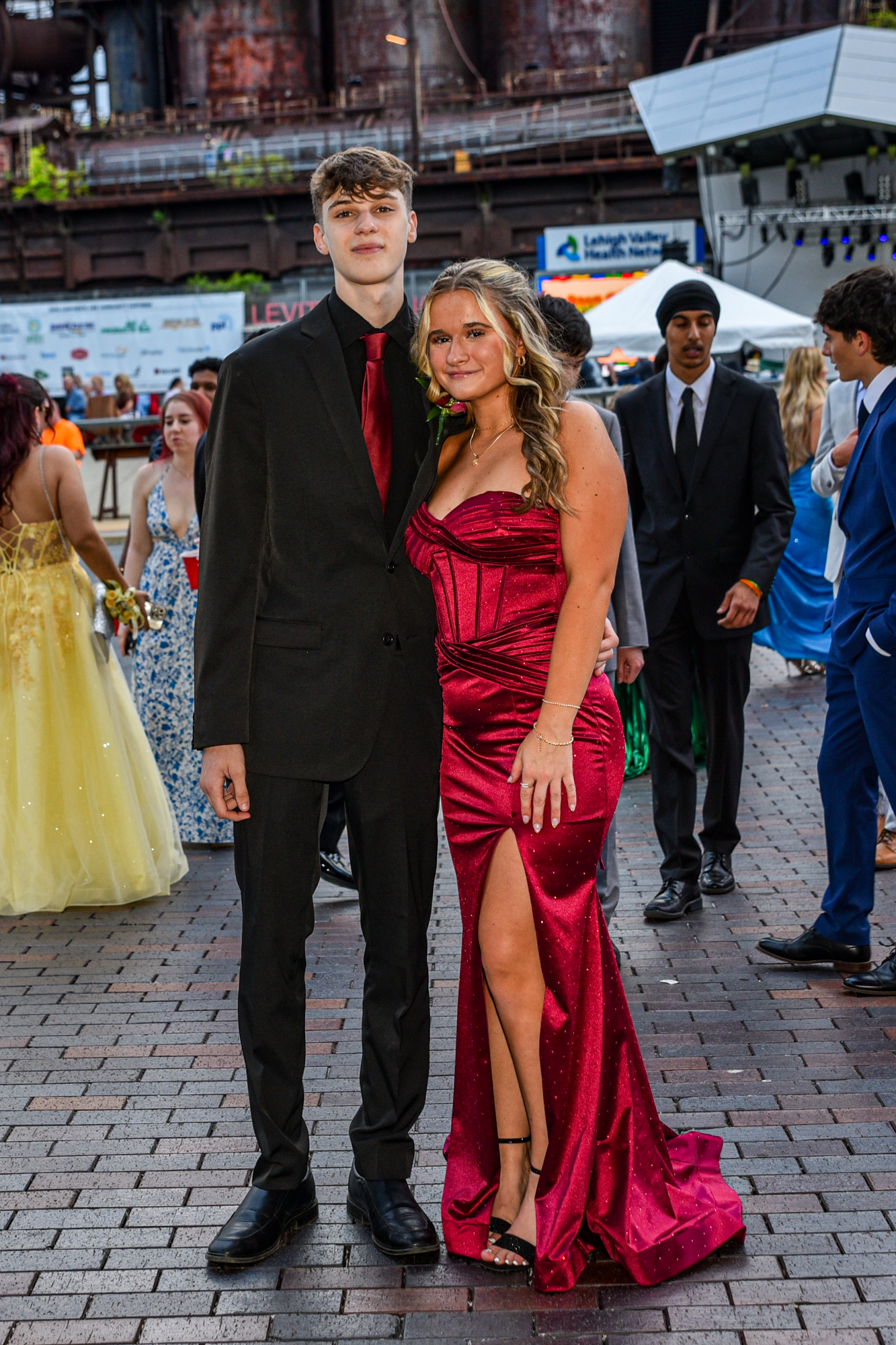 Easton Area High School held its prom Saturday, May 16, at SteelStacks in Bethlehem. Students and their guests arrive to the big night. (Riley Gallagher/Christmas City Studio)