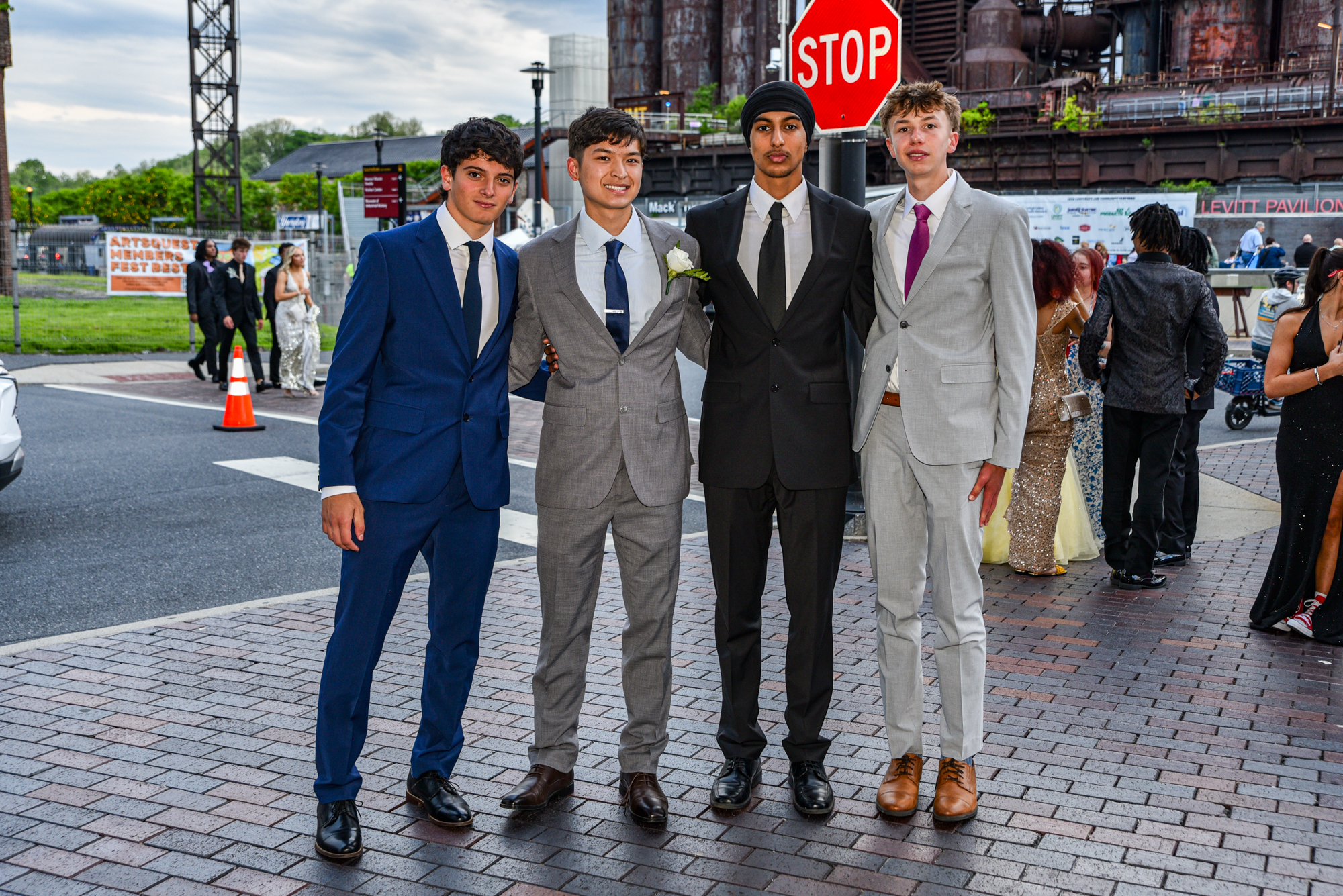 Easton Area High School held its prom Saturday, May 16, at SteelStacks in Bethlehem. Students and their guests arrive to the big night. (Riley Gallagher/Christmas City Studio)