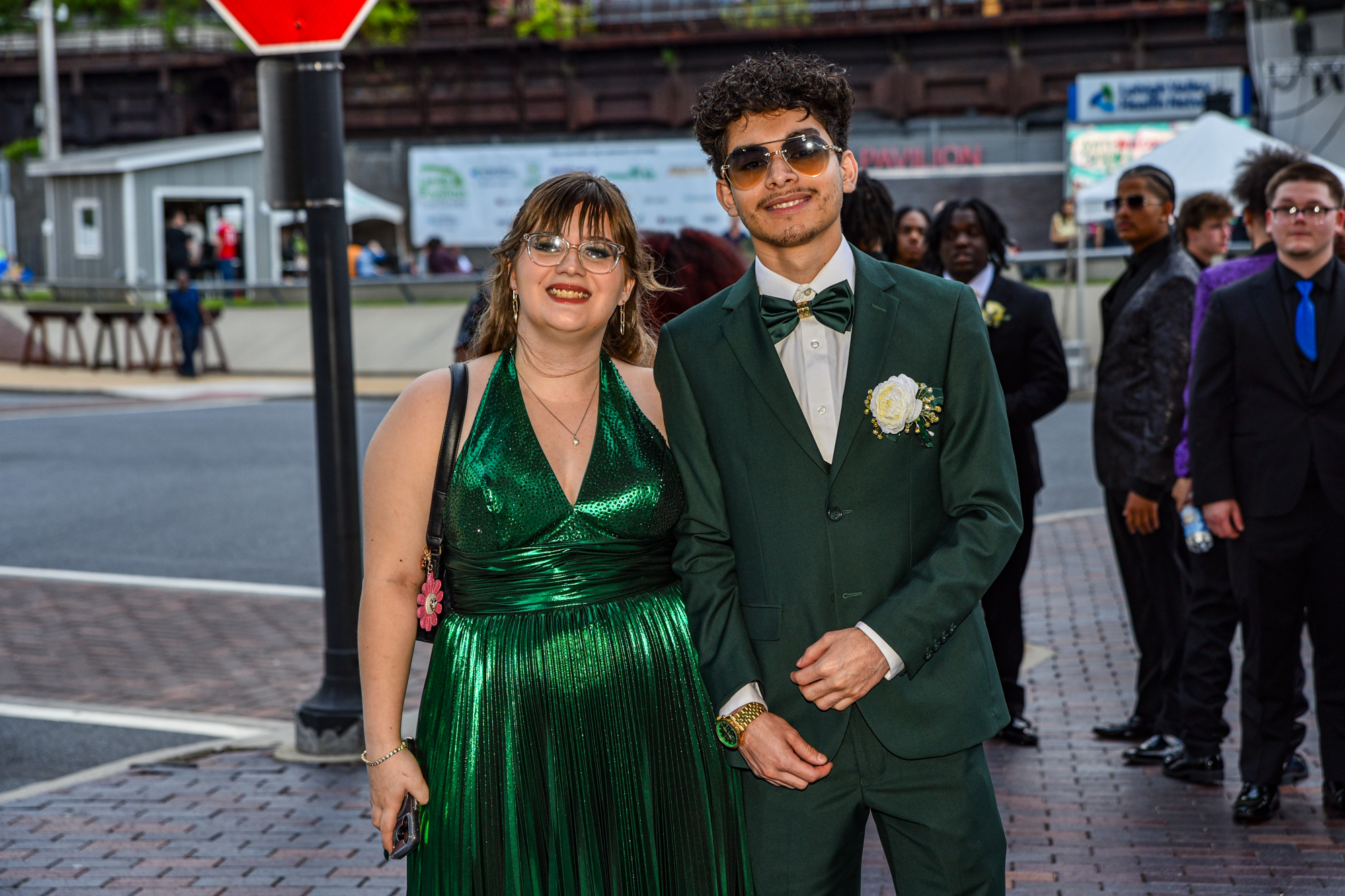 Easton Area High School held its prom Saturday, May 16, at SteelStacks in Bethlehem. Students and their guests arrive to the big night. (Riley Gallagher/Christmas City Studio)