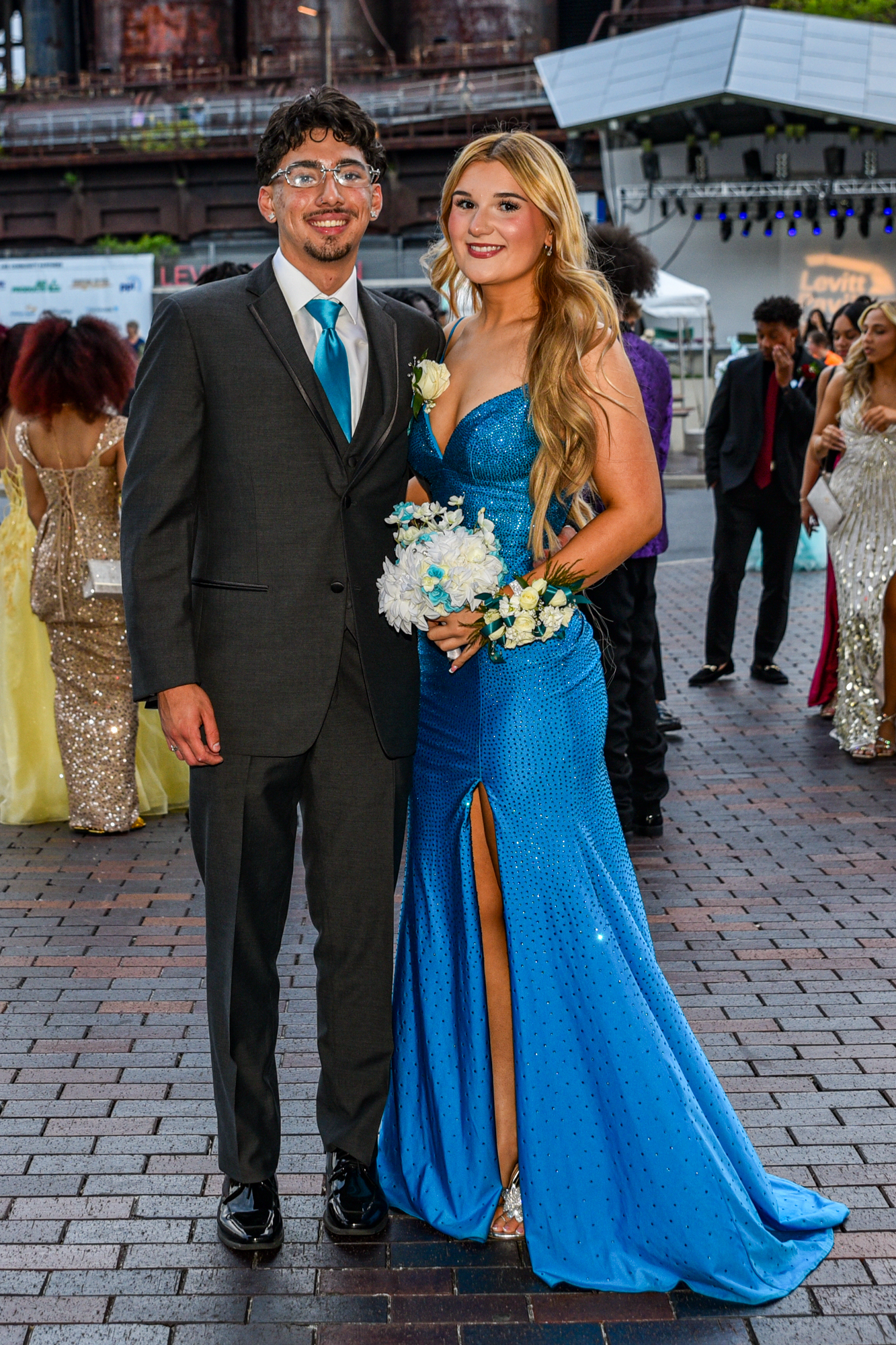 Easton Area High School held its prom Saturday, May 16, at SteelStacks in Bethlehem. Students and their guests arrive to the big night. (Riley Gallagher/Christmas City Studio)