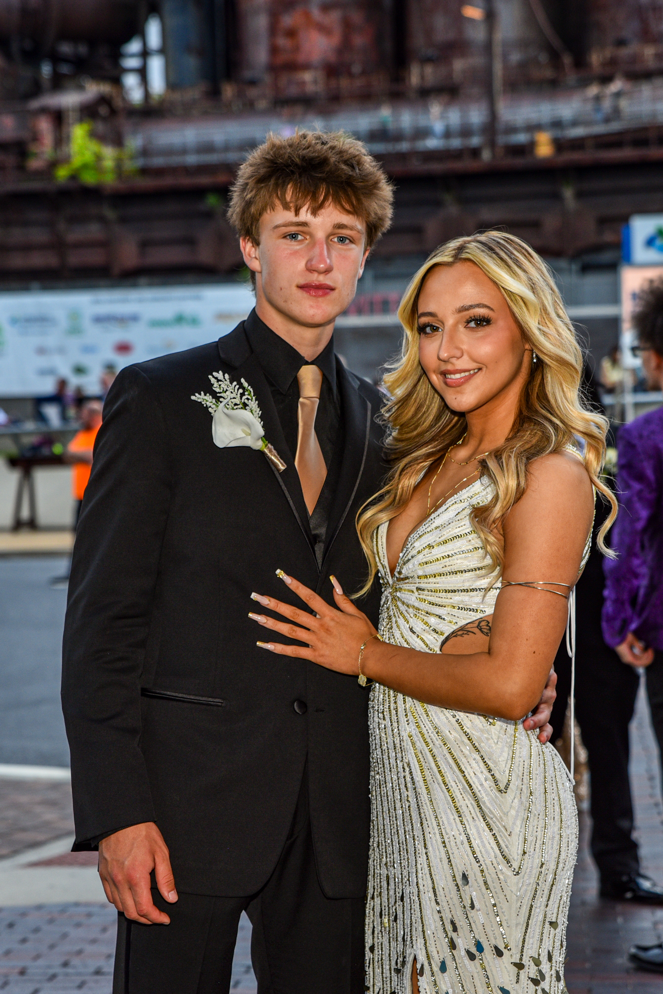 Easton Area High School held its prom Saturday, May 16, at SteelStacks in Bethlehem. Students and their guests arrive to the big night. (Riley Gallagher/Christmas City Studio)