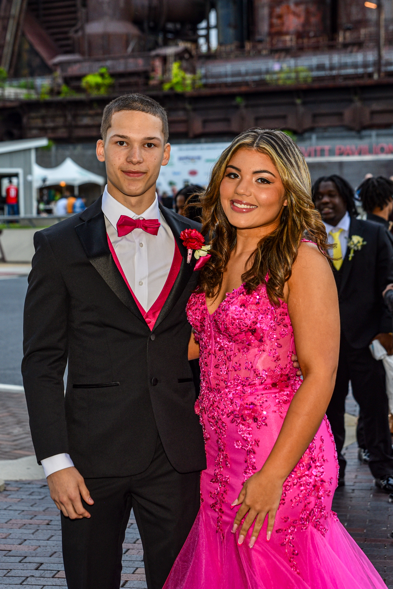 Easton Area High School held its prom Saturday, May 16, at SteelStacks in Bethlehem. Students and their guests arrive to the big night. (Riley Gallagher/Christmas City Studio)