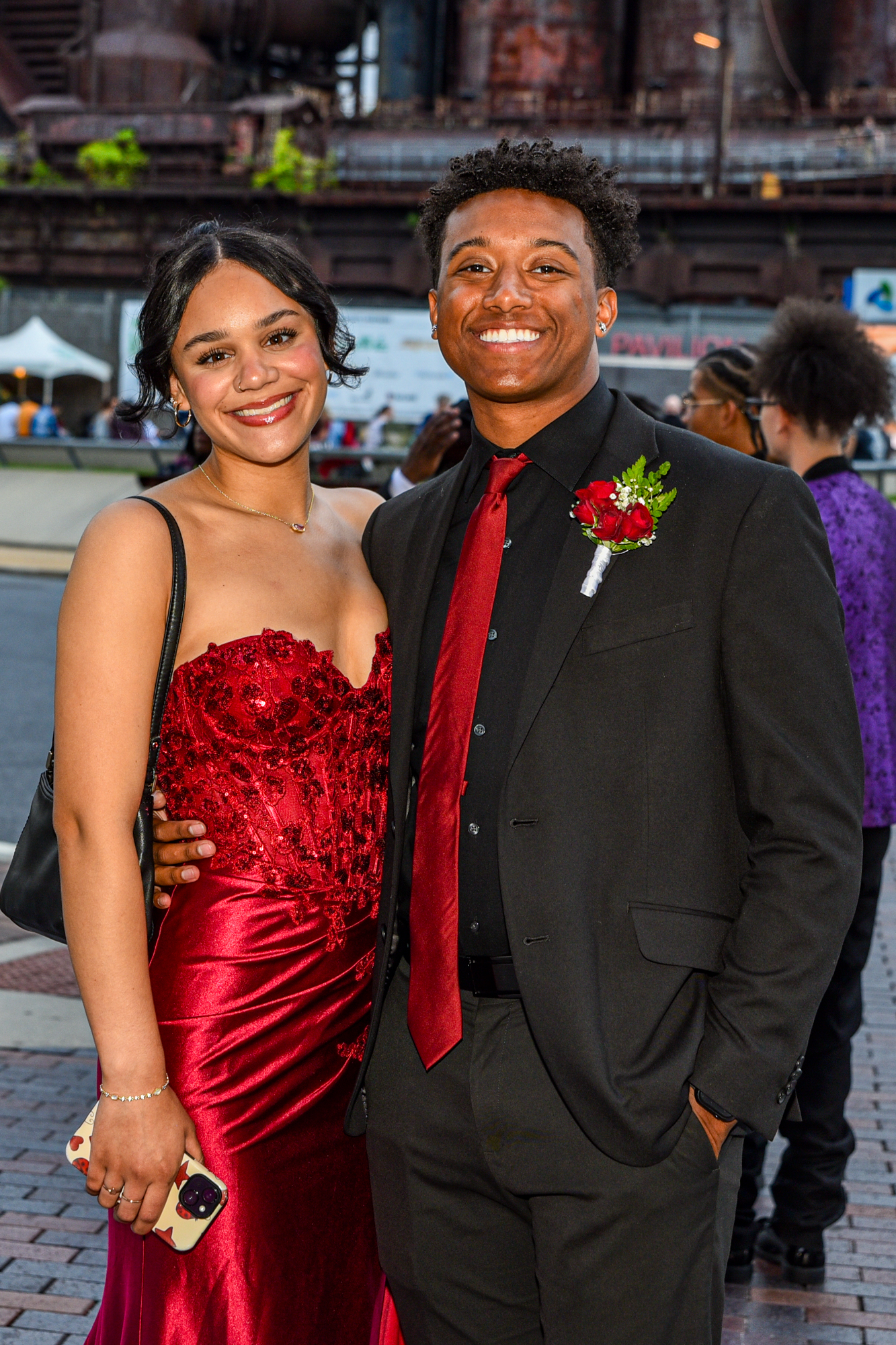 Easton Area High School held its prom Saturday, May 16, at SteelStacks in Bethlehem. Students and their guests arrive to the big night. (Riley Gallagher/Christmas City Studio)