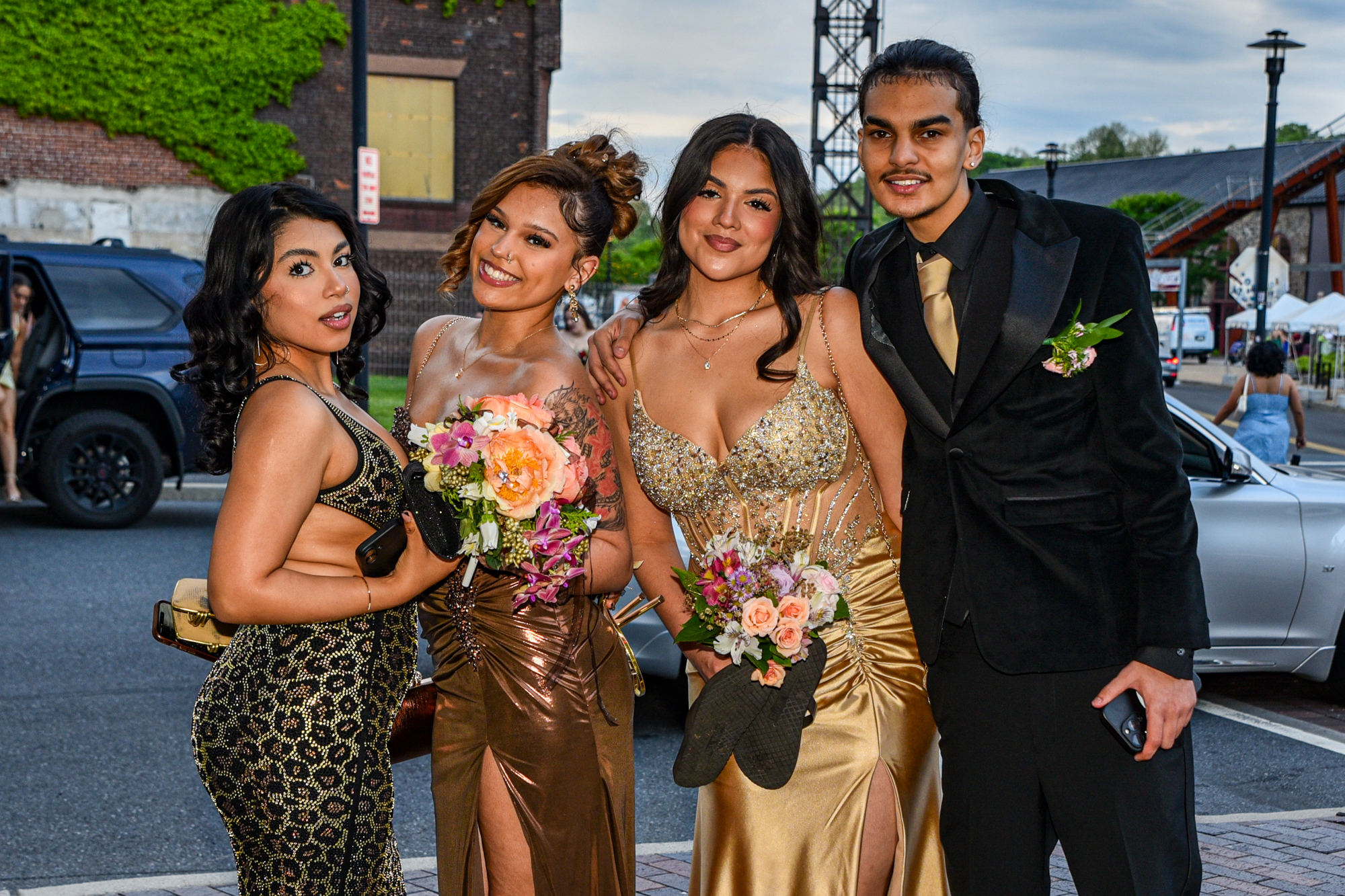 Easton Area High School held its prom Saturday, May 16, at SteelStacks in Bethlehem. Students and their guests arrive to the big night. (Riley Gallagher/Christmas City Studio)