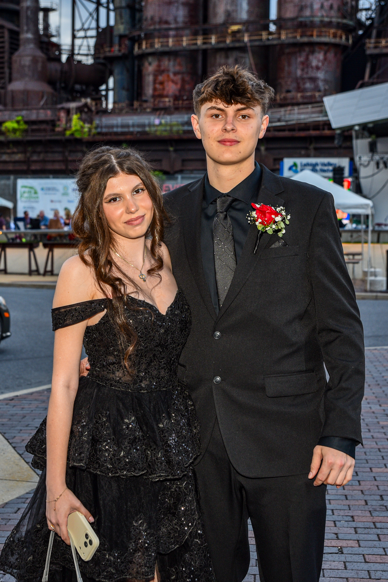 Easton Area High School held its prom Saturday, May 16, at SteelStacks in Bethlehem. Students and their guests arrive to the big night. (Riley Gallagher/Christmas City Studio)
