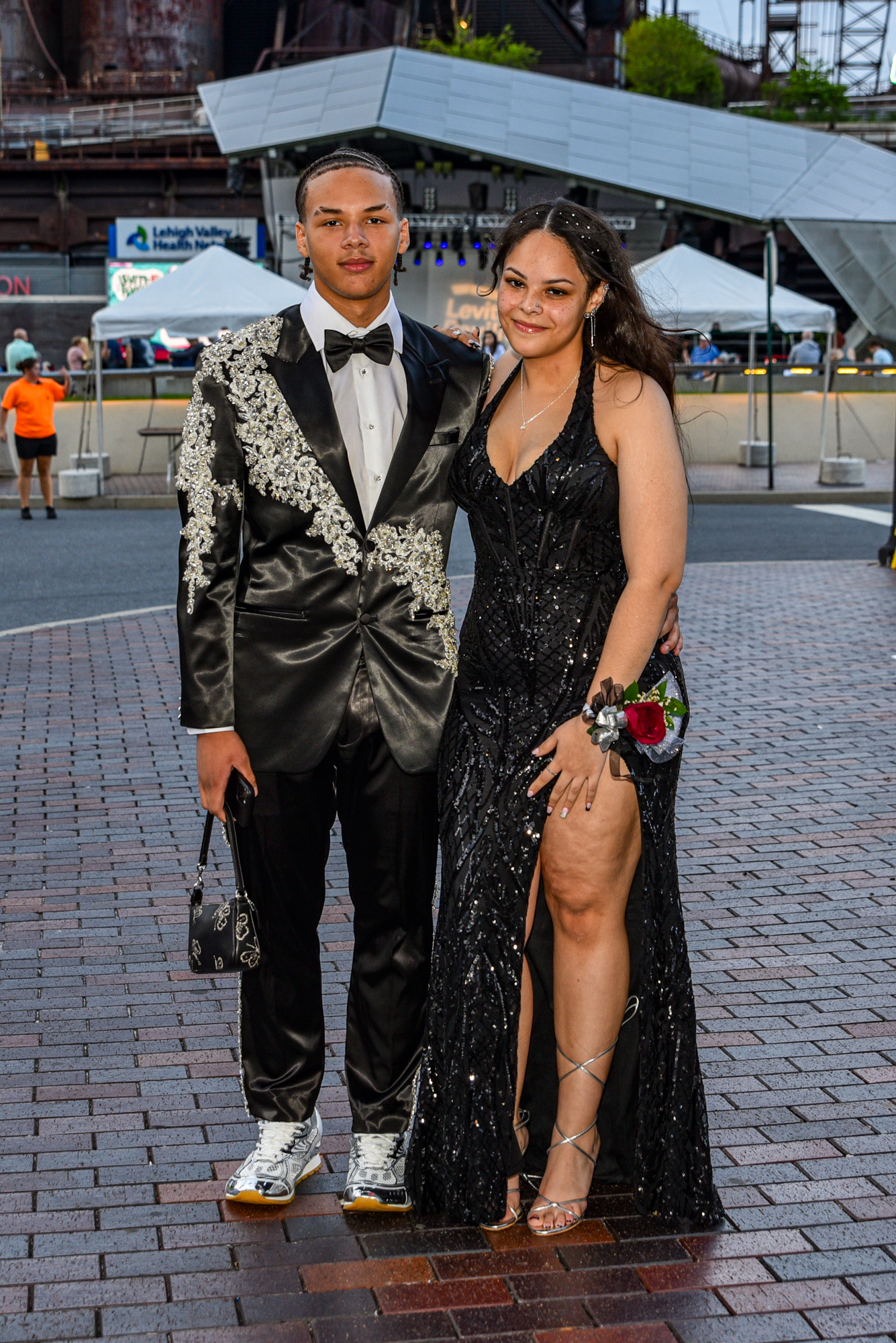 Easton Area High School held its prom Saturday, May 16, at SteelStacks in Bethlehem. Students and their guests arrive to the big night. (Riley Gallagher/Christmas City Studio)