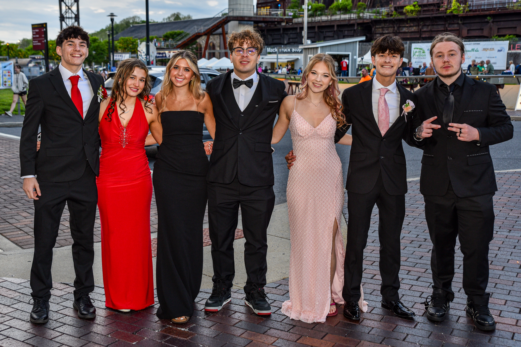 Easton Area High School held its prom Saturday, May 16, at SteelStacks in Bethlehem. Students and their guests arrive to the big night. (Riley Gallagher/Christmas City Studio)