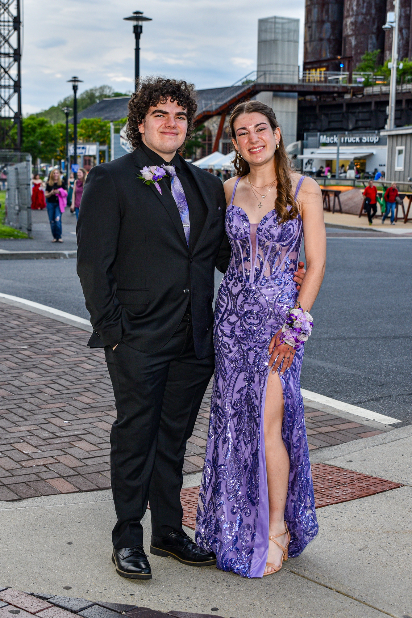 Easton Area High School held its prom Saturday, May 16, at SteelStacks in Bethlehem. Students and their guests arrive to the big night. (Riley Gallagher/Christmas City Studio)