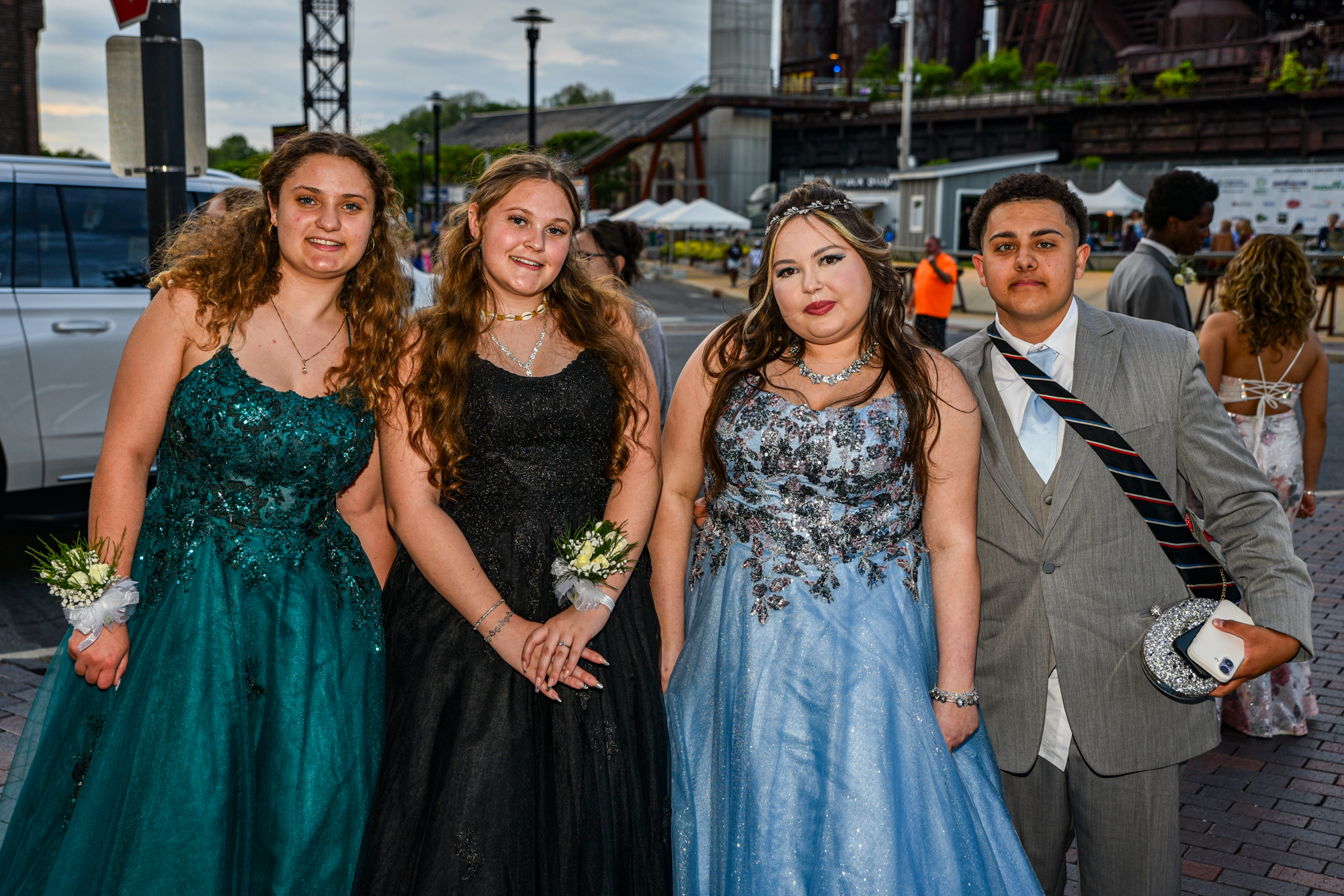 Easton Area High School held its prom Saturday, May 16, at SteelStacks in Bethlehem. Students and their guests arrive to the big night. (Riley Gallagher/Christmas City Studio)
