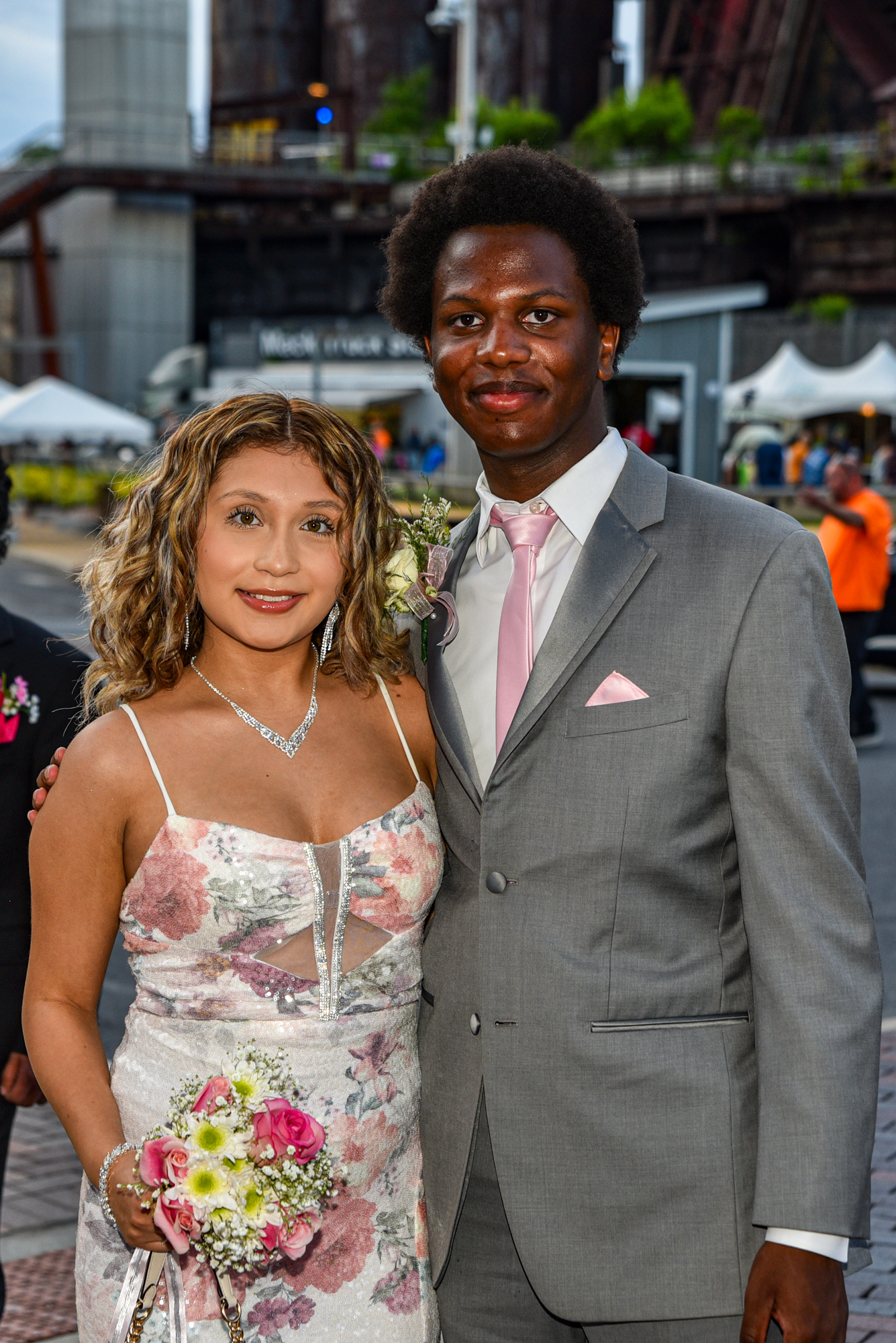 Easton Area High School held its prom Saturday, May 16, at SteelStacks in Bethlehem. Students and their guests arrive to the big night. (Riley Gallagher/Christmas City Studio)