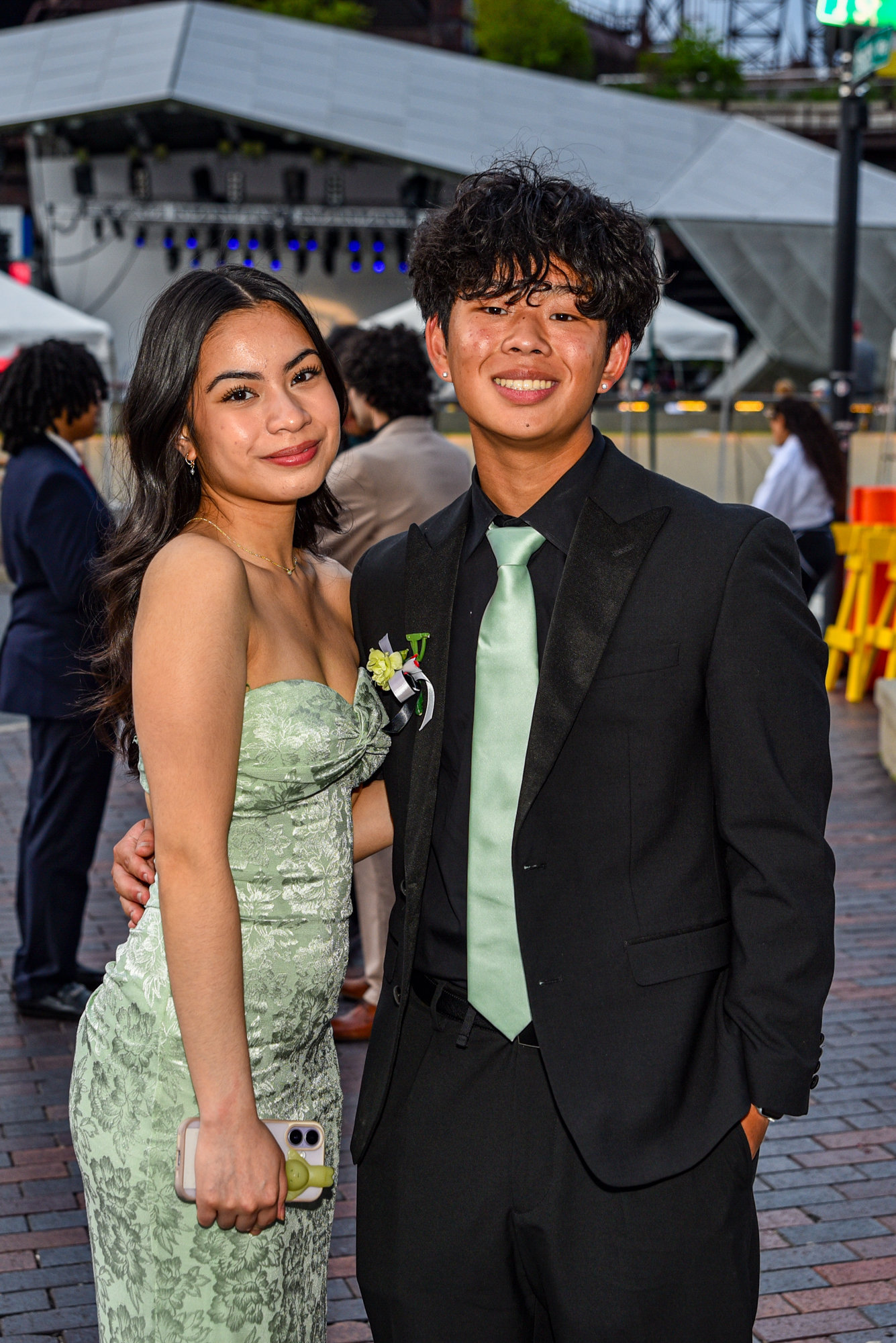 Easton Area High School held its prom Saturday, May 16, at SteelStacks in Bethlehem. Students and their guests arrive to the big night. (Riley Gallagher/Christmas City Studio)