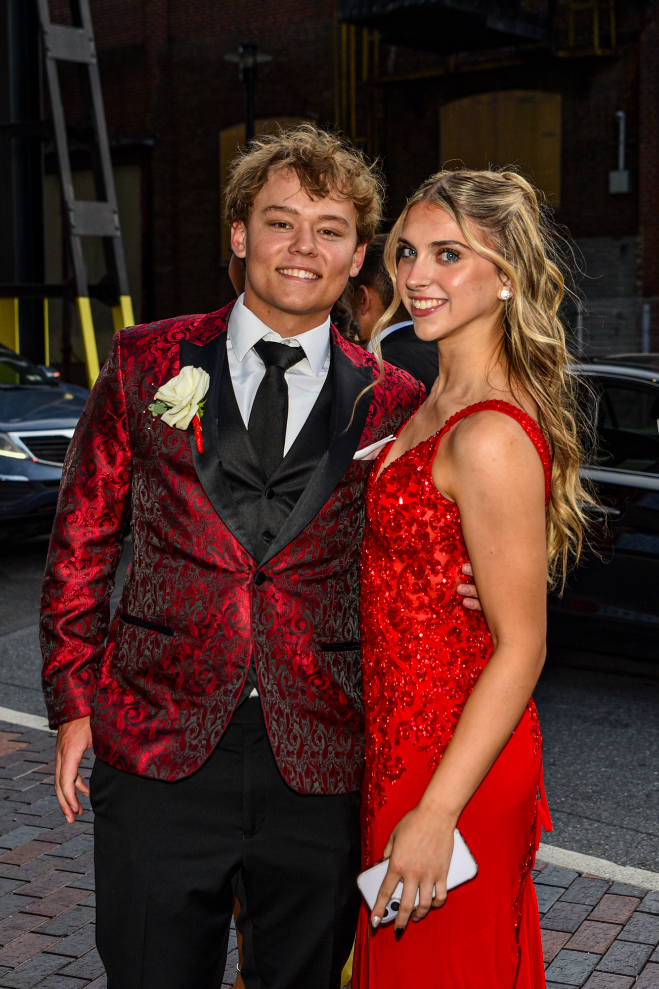 Easton Area High School held its prom Saturday, May 16, at SteelStacks in Bethlehem. Students and their guests arrive to the big night. (Riley Gallagher/Christmas City Studio)