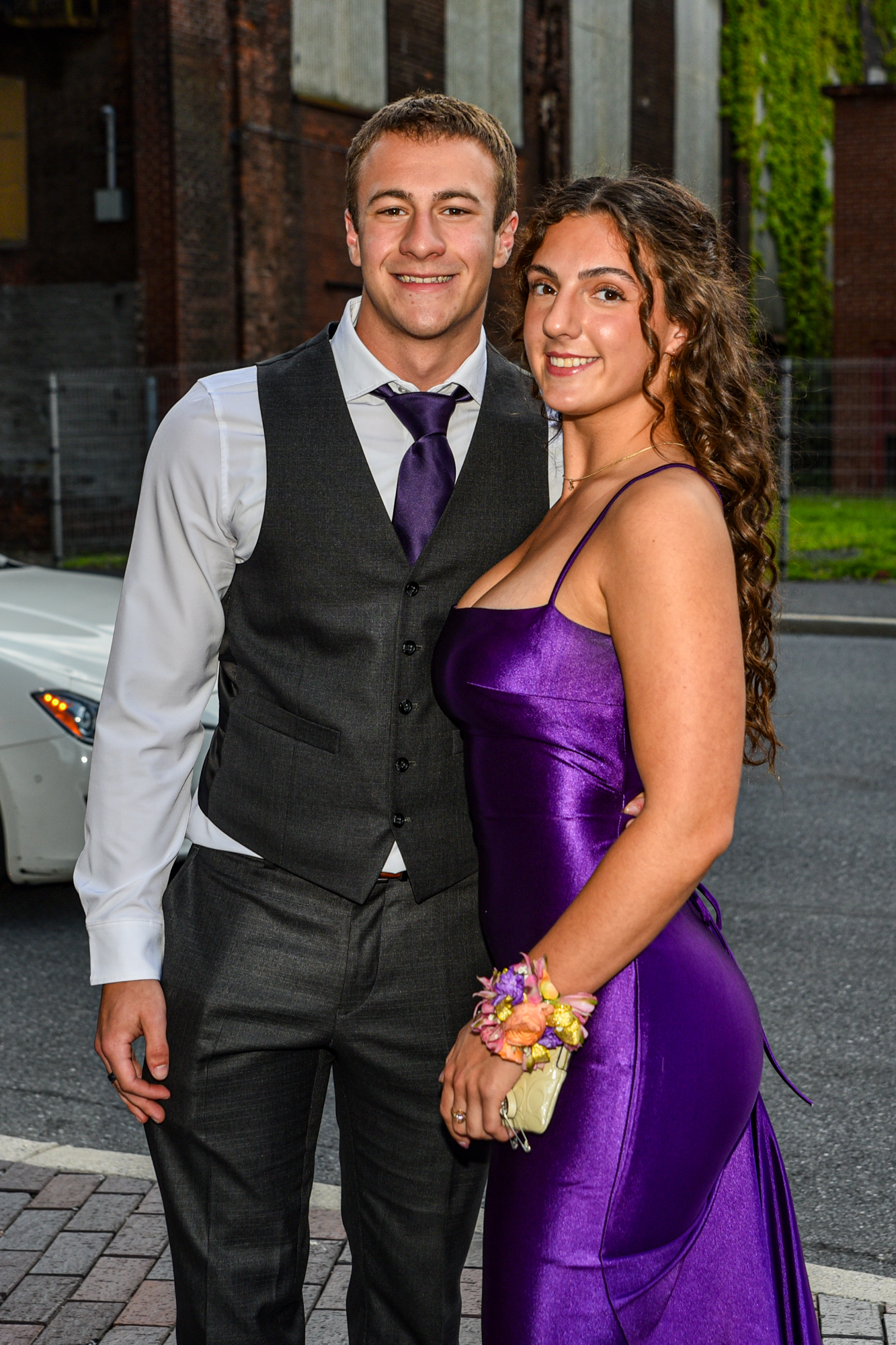 Easton Area High School held its prom Saturday, May 16, at SteelStacks in Bethlehem. Students and their guests arrive to the big night. (Riley Gallagher/Christmas City Studio)