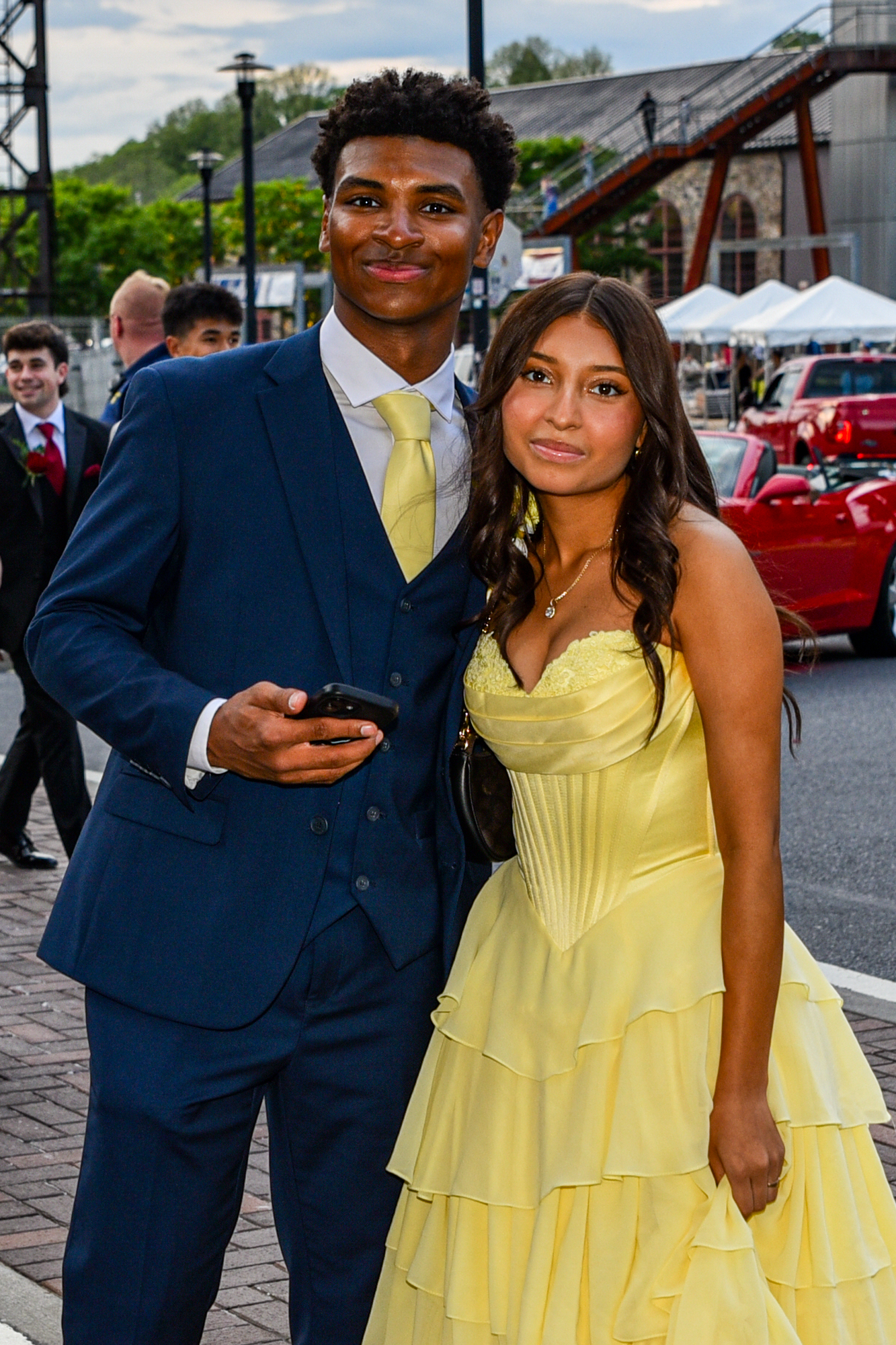 Easton Area High School held its prom Saturday, May 16, at SteelStacks in Bethlehem. Students and their guests arrive to the big night. (Riley Gallagher/Christmas City Studio)