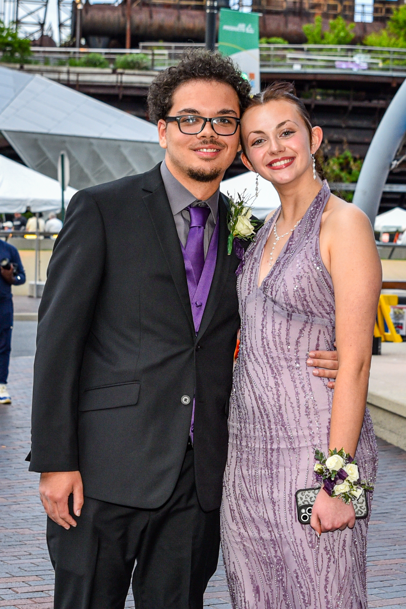 Easton Area High School held its prom Saturday, May 16, at SteelStacks in Bethlehem. Students and their guests arrive to the big night. (Riley Gallagher/Christmas City Studio)