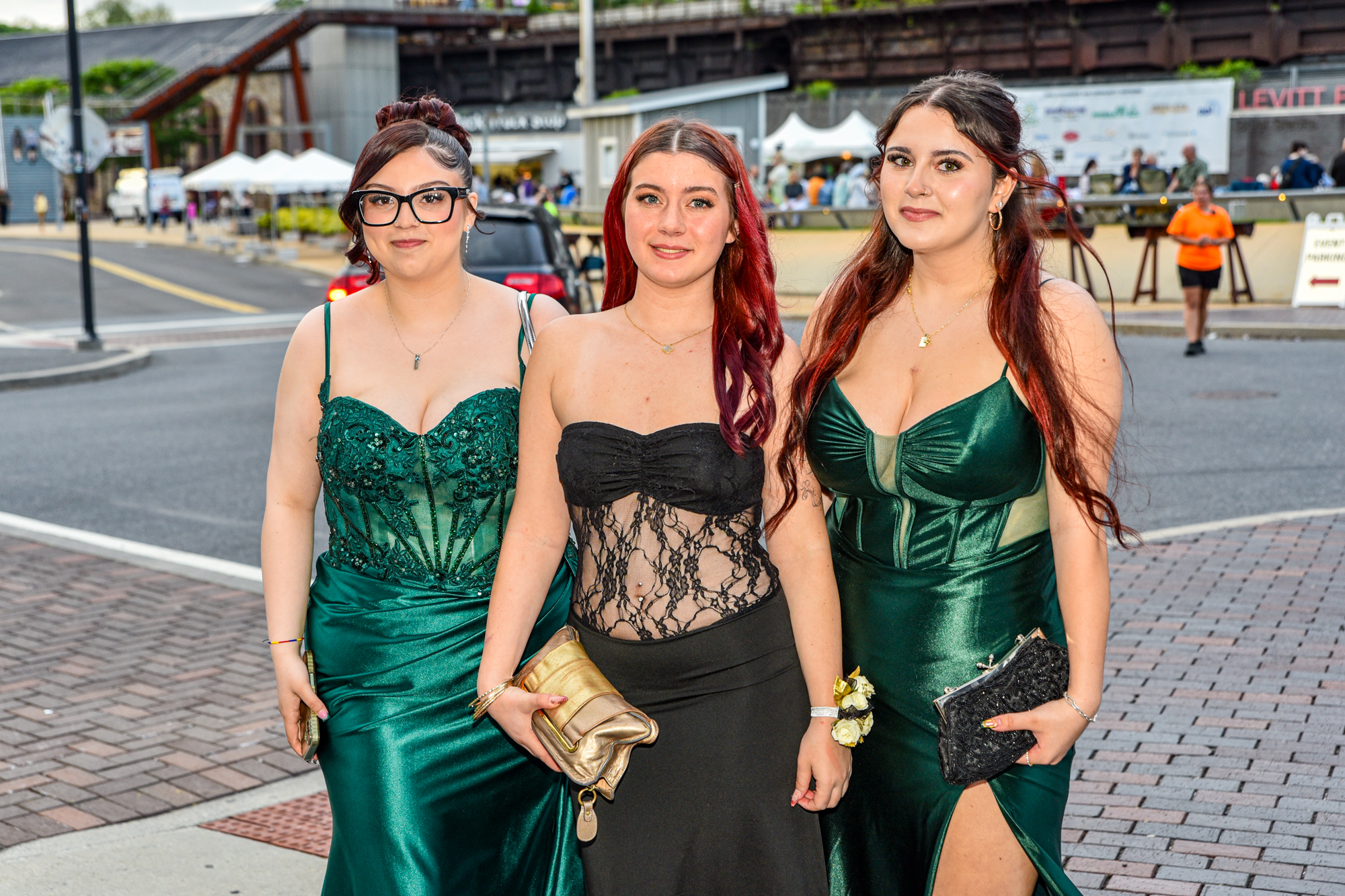 Easton Area High School held its prom Saturday, May 16, at SteelStacks in Bethlehem. Students and their guests arrive to the big night. (Riley Gallagher/Christmas City Studio)