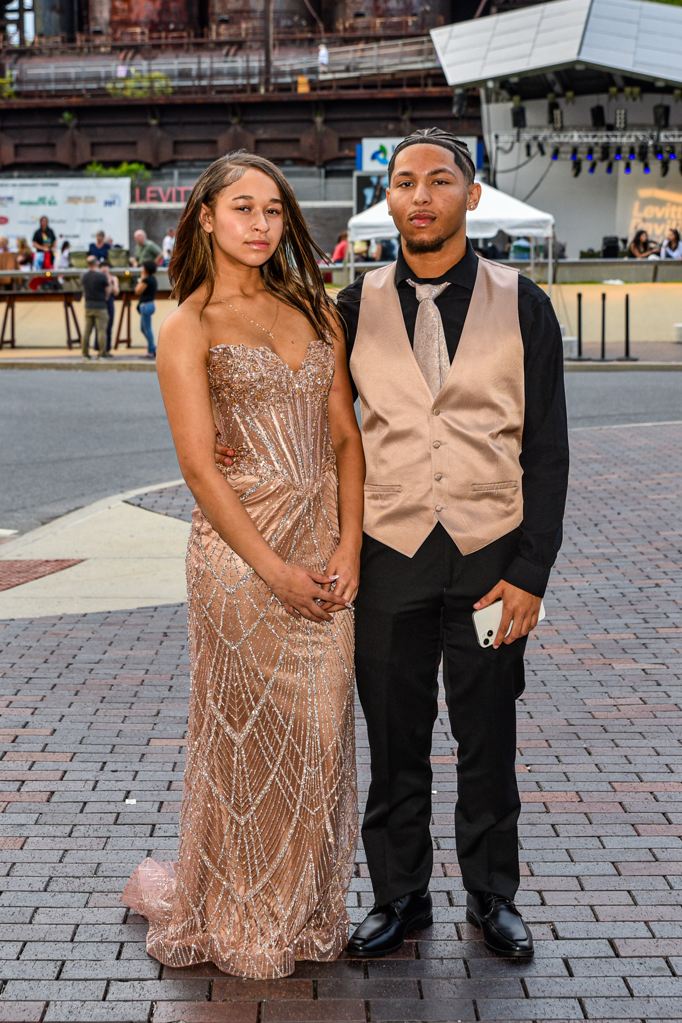Easton Area High School held its prom Saturday, May 16, at SteelStacks in Bethlehem. Students and their guests arrive to the big night. (Riley Gallagher/Christmas City Studio)