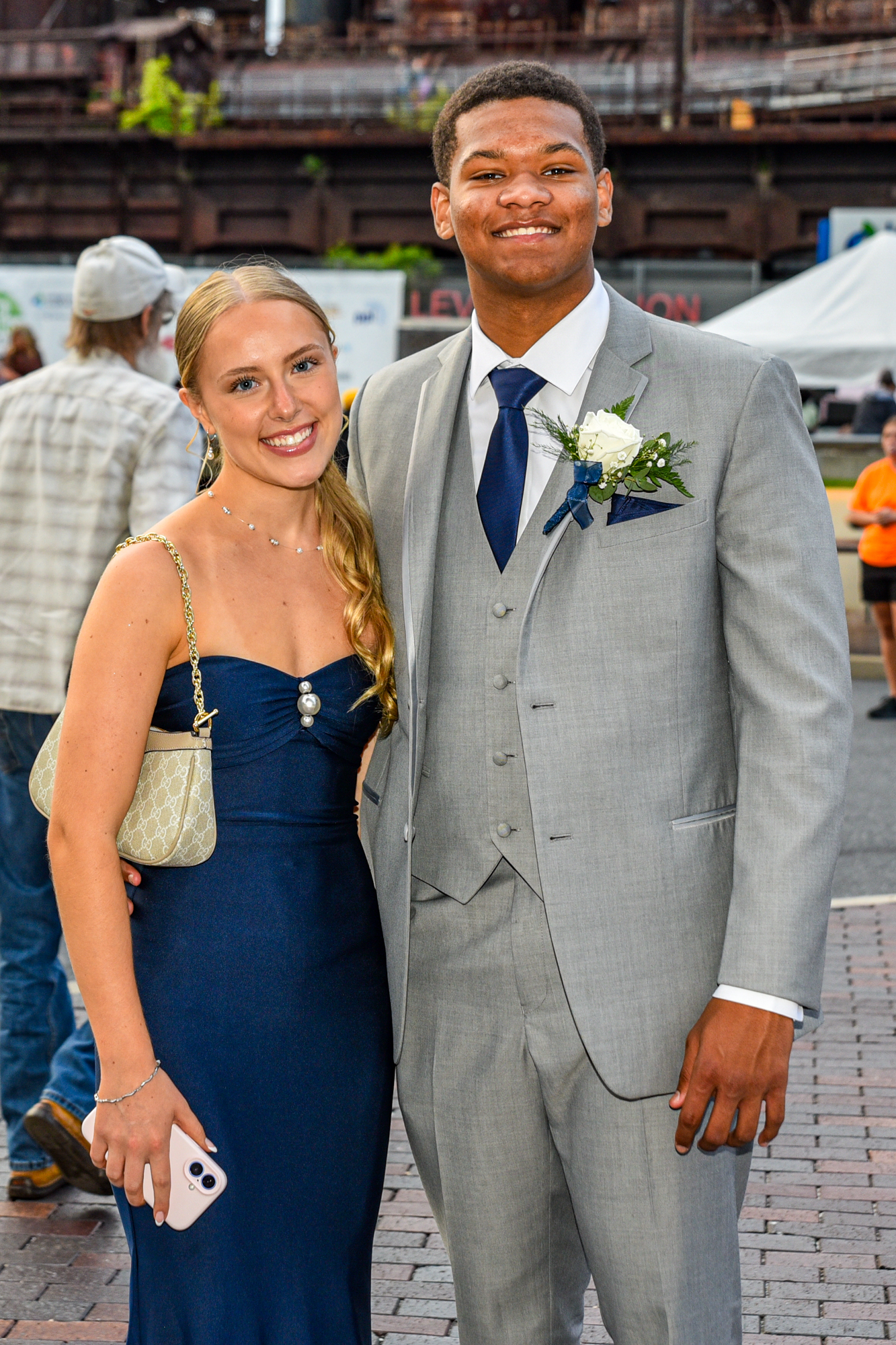 Easton Area High School held its prom Saturday, May 16, at SteelStacks in Bethlehem. Students and their guests arrive to the big night. (Riley Gallagher/Christmas City Studio)