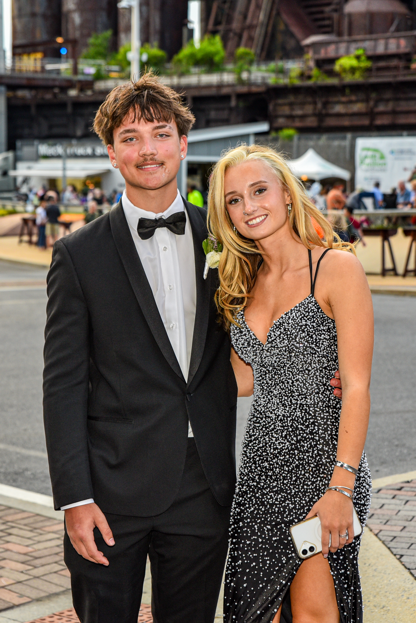 Easton Area High School held its prom Saturday, May 16, at SteelStacks in Bethlehem. Students and their guests arrive to the big night. (Riley Gallagher/Christmas City Studio)